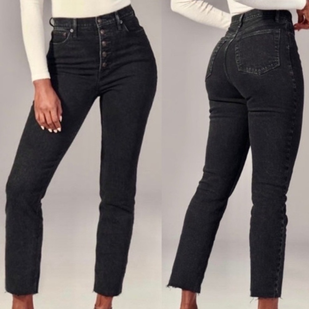 Abercrombie & Fitch Charcoal High Rise Women Jeans